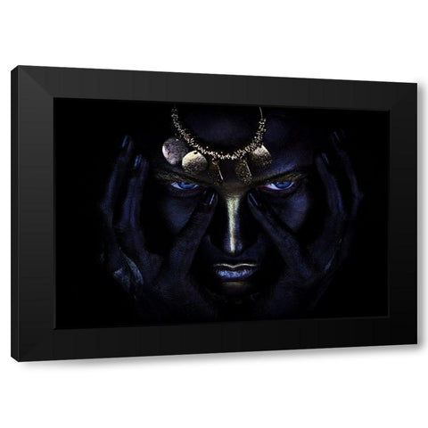 Naguals Wind. Black Modern Wood Framed Art Print by Kovalev, Ivan