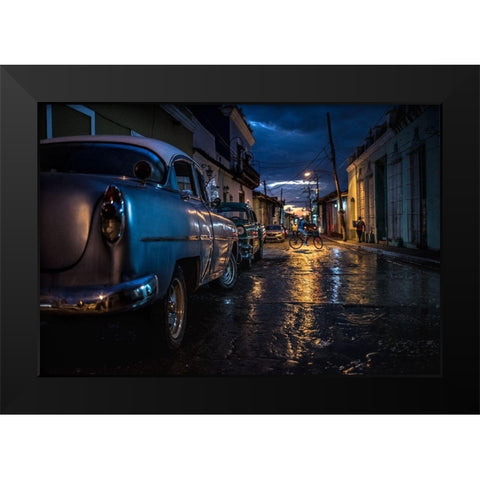 Night In Trinidad Black Modern Wood Framed Art Print by Tagliarino, Marco