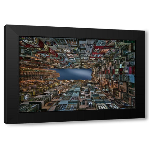 Infinite Windows Black Modern Wood Framed Art Print by Figueras, Antoni