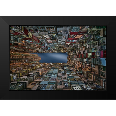 Infinite Windows Black Modern Wood Framed Art Print by Figueras, Antoni