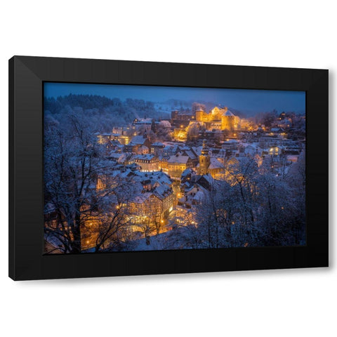 A Winter Tale Black Modern Wood Framed Art Print with Double Matting by Popan, Adrian