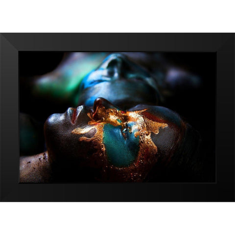 Two Continents. Yellowstone. Black Modern Wood Framed Art Print by Kovalev, Ivan