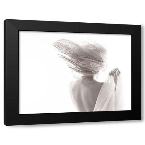 Flying Mind Black Modern Wood Framed Art Print by Blom, Therese