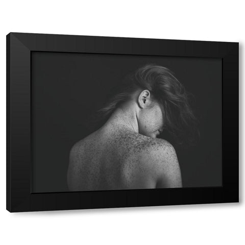 Freckles Black Modern Wood Framed Art Print with Double Matting by Nemcekova EP, Martina