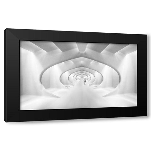 Endless Black Modern Wood Framed Art Print by De Groen, Maurits