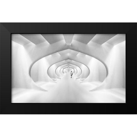 Endless Black Modern Wood Framed Art Print by De Groen, Maurits