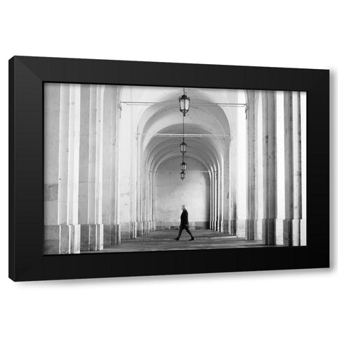 Nancy Black Modern Wood Framed Art Print with Double Matting by Muroiwa, Go