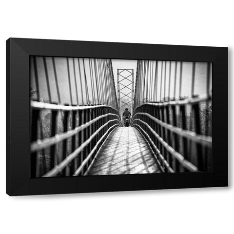 Keralas Streets Black Modern Wood Framed Art Print with Double Matting by Tagliarino, Marco