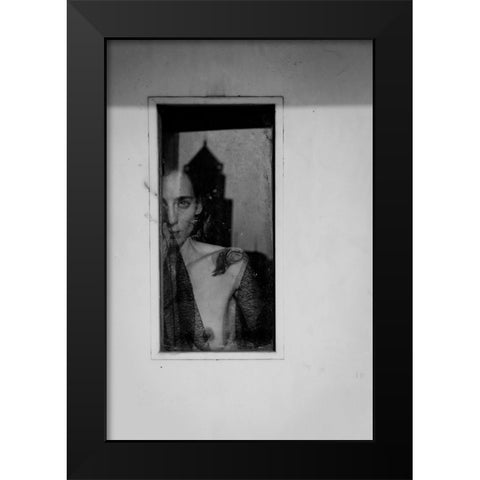 Lost In The City Black Modern Wood Framed Art Print by Chai Telan, Thanakorn
