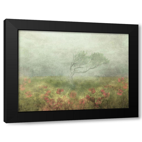 Incomplete Poetry Black Modern Wood Framed Art Print with Double Matting by Devos, Delphine