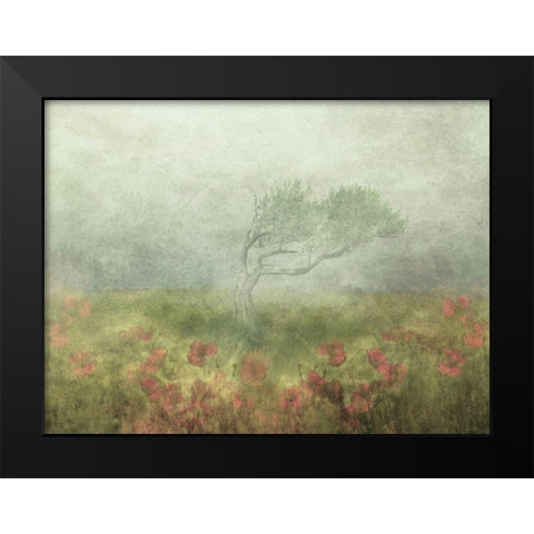 Incomplete Poetry Black Modern Wood Framed Art Print by Devos, Delphine