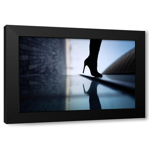 Reflections Black Modern Wood Framed Art Print with Double Matting by Shepelev, Yuri
