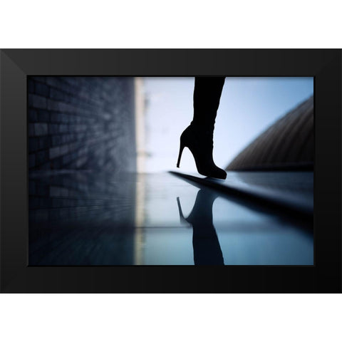 Reflections Black Modern Wood Framed Art Print by Shepelev, Yuri