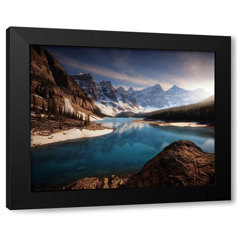 Moraine Me. Black Modern Wood Framed Art Print with Double Matting by Pablo De, Juan