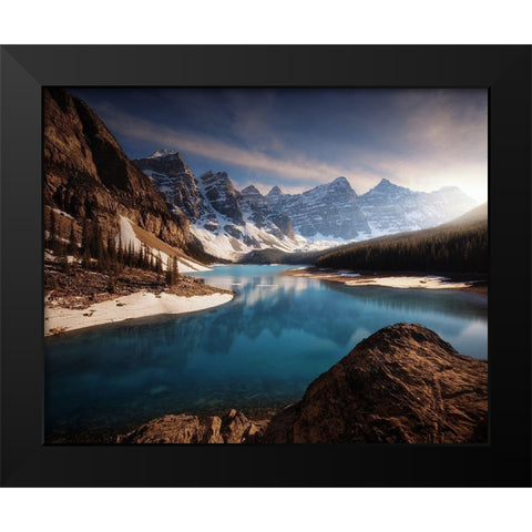 Moraine Me. Black Modern Wood Framed Art Print by Pablo De, Juan