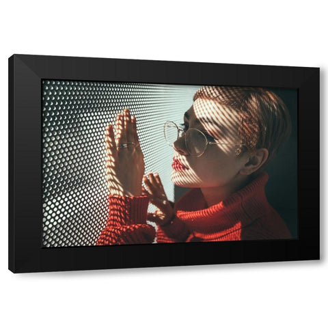 Mei Black Modern Wood Framed Art Print by Kiyota, Daisuke