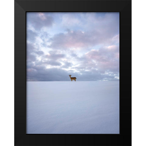 Alone Black Modern Wood Framed Art Print by Lindsten, Christian