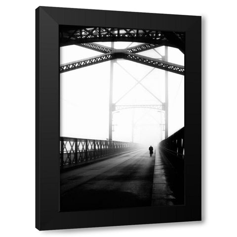 Stolen Life Black Modern Wood Framed Art Print with Double Matting by Correia, Rui