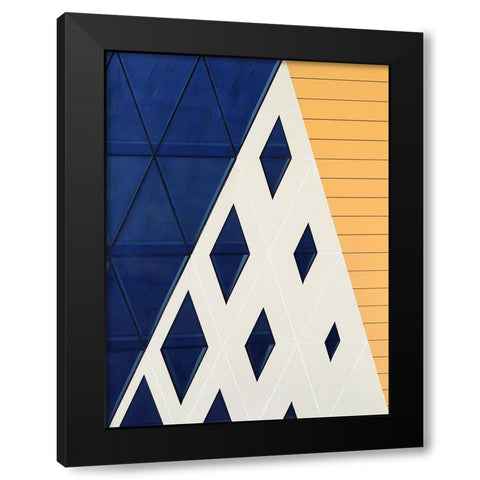 Rhombus Black Modern Wood Framed Art Print with Double Matting by Hawerkamp, Hans-Wolfgang