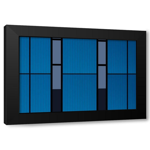 Blues And Black........... Black Modern Wood Framed Art Print with Double Matting by Niezen, Jan