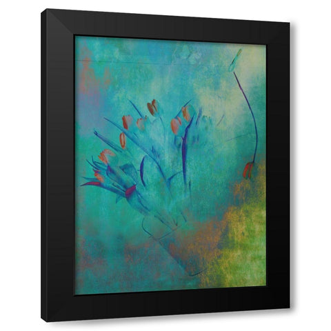 Tulips (2) Black Modern Wood Framed Art Print by Devos, Delphine