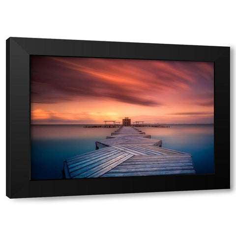 The Old Spa Black Modern Wood Framed Art Print by Antonio Trivino, Jose