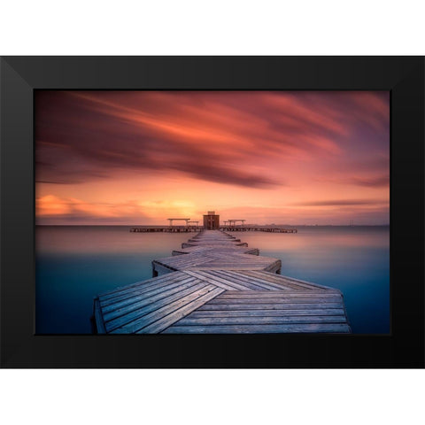 The Old Spa Black Modern Wood Framed Art Print by Antonio Trivino, Jose