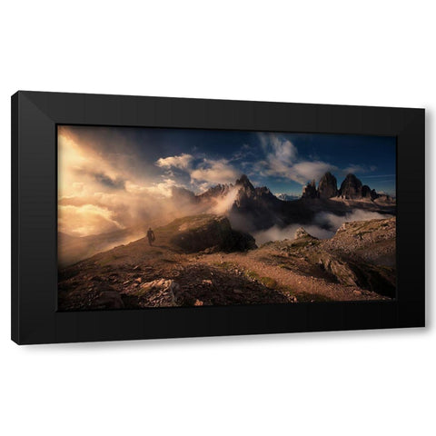 Way... Black Modern Wood Framed Art Print with Double Matting by Mikhaliuk, Siarhei