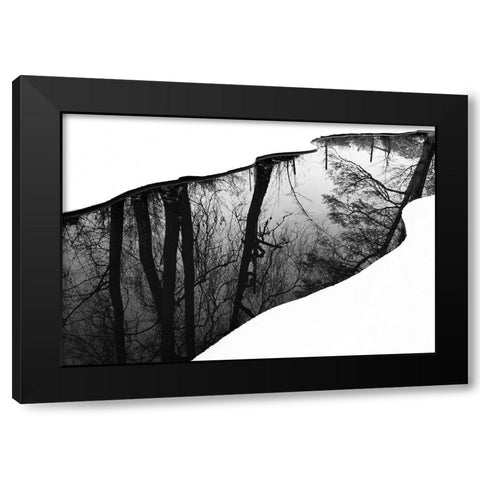 Riverside Black Modern Wood Framed Art Print with Double Matting by Westling, Leif