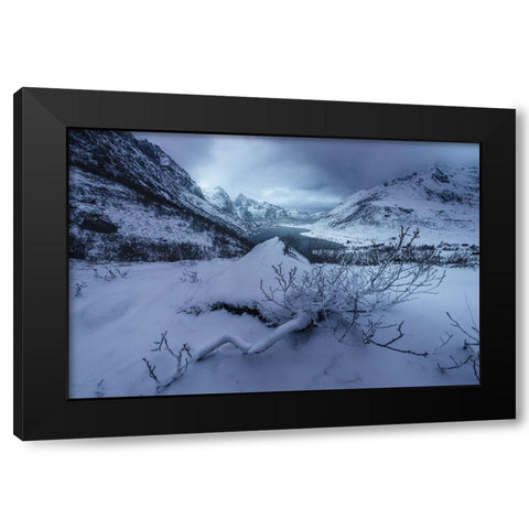 Winter Is Coming Black Modern Wood Framed Art Print by Martin Castan, David