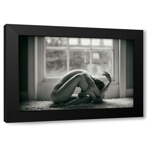 Nip And Tuck Black Modern Wood Framed Art Print by Paul