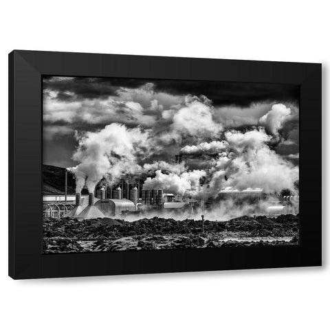 Black Smoke Black Modern Wood Framed Art Print by Pelissier, Marc