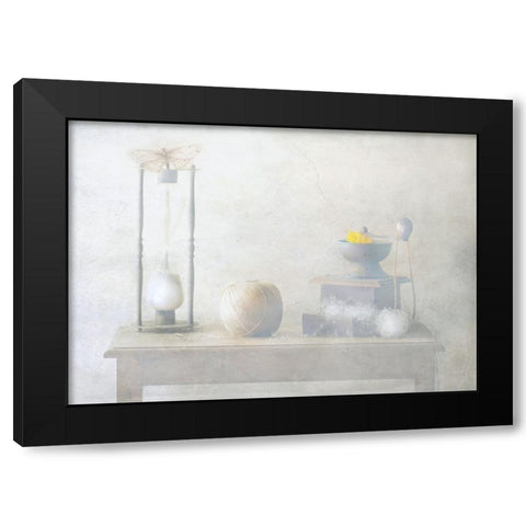Enjoy The Time... Black Modern Wood Framed Art Print by Devos, Delphine
