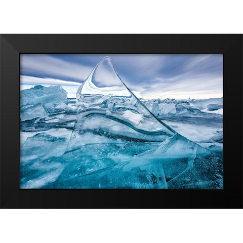 Sail Black Modern Wood Framed Art Print by Pesterev, Sergey