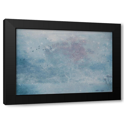 The Winters Spring Black Modern Wood Framed Art Print with Double Matting by Devos, Delphine
