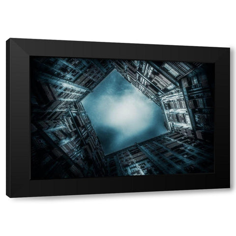 Cage Black Modern Wood Framed Art Print by Baidongyun