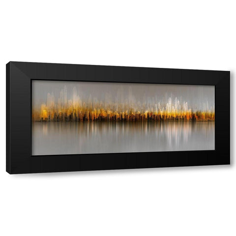 Dubai Skyline Black Modern Wood Framed Art Print by Chiriaco, Carmine