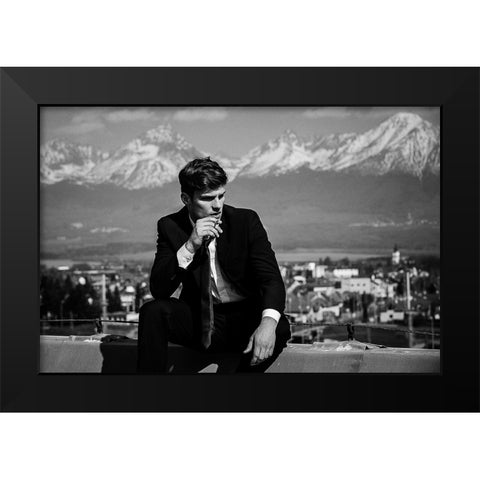 Jozef II Black Modern Wood Framed Art Print by Krystynek MQEP, Martin