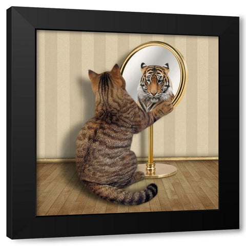 Megalomania.... Black Modern Wood Framed Art Print by Kuznetsova, Iryna