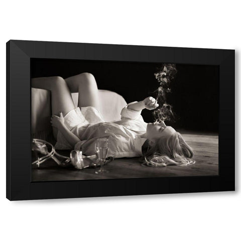 Afterwards Black Modern Wood Framed Art Print by Achtergarde, Burkhard