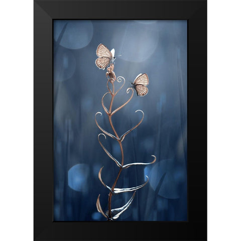 You And Me Black Modern Wood Framed Art Print by Pamungkas, Edy