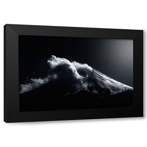 Mount Fuji Black Modern Wood Framed Art Print with Double Matting by Suzuki, Takashi