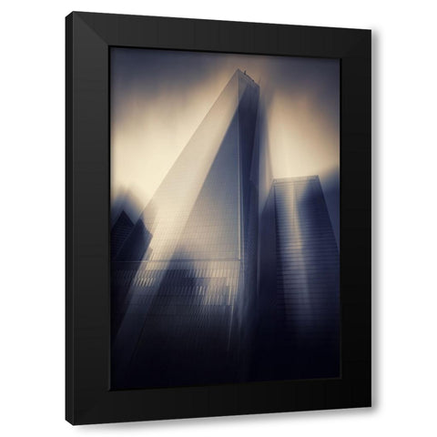 Nyc Black Modern Wood Framed Art Print by Della Latta, Massimo