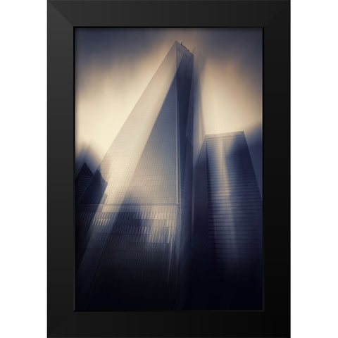 Nyc Black Modern Wood Framed Art Print by Della Latta, Massimo