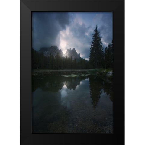 Antorno Black Modern Wood Framed Art Print by Garcia Delgado, Guillermo