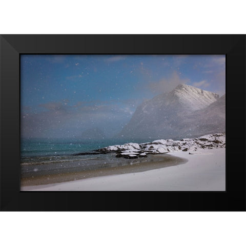 Lofoten Mood Black Modern Wood Framed Art Print by Popan, Adrian
