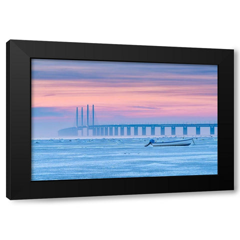 Frozen Sea Black Modern Wood Framed Art Print by Oleksinski, Jacek