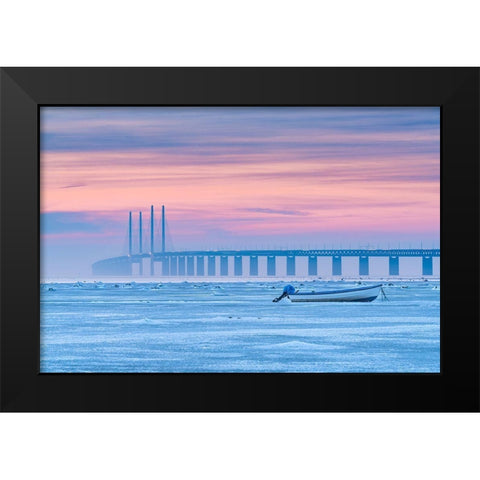 Frozen Sea Black Modern Wood Framed Art Print by Oleksinski, Jacek