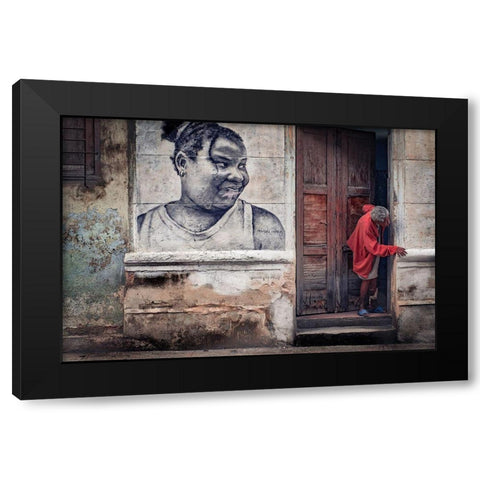 Curious Black Modern Wood Framed Art Print with Double Matting by Bauer, Andreas
