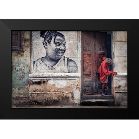 Curious Black Modern Wood Framed Art Print by Bauer, Andreas